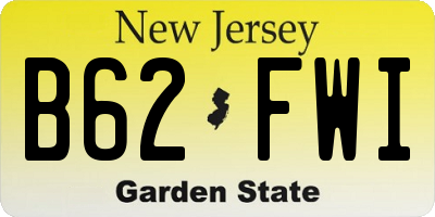 NJ license plate B62FWI