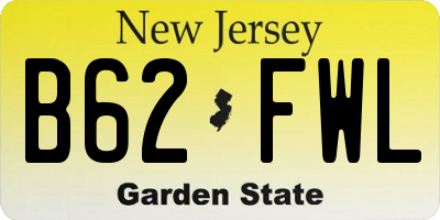 NJ license plate B62FWL