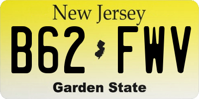 NJ license plate B62FWV
