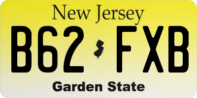 NJ license plate B62FXB