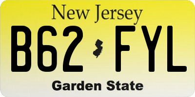 NJ license plate B62FYL
