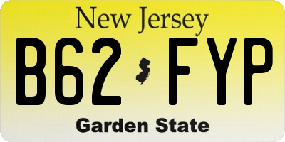 NJ license plate B62FYP