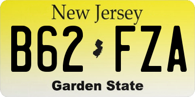 NJ license plate B62FZA