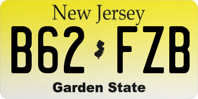 NJ license plate B62FZB