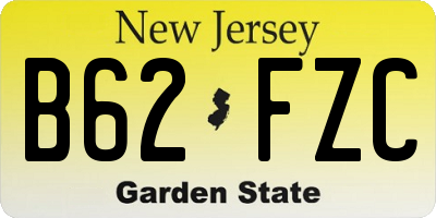 NJ license plate B62FZC
