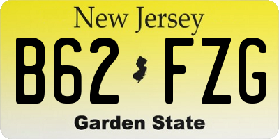 NJ license plate B62FZG