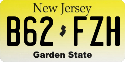 NJ license plate B62FZH
