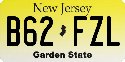 NJ license plate B62FZL
