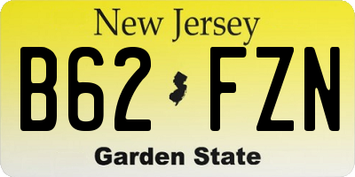 NJ license plate B62FZN