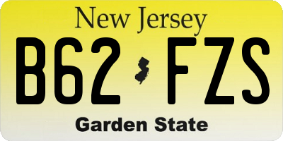 NJ license plate B62FZS