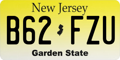 NJ license plate B62FZU