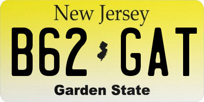 NJ license plate B62GAT