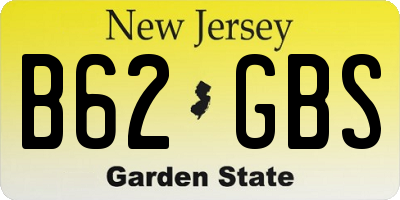NJ license plate B62GBS