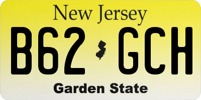 NJ license plate B62GCH