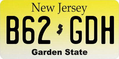 NJ license plate B62GDH