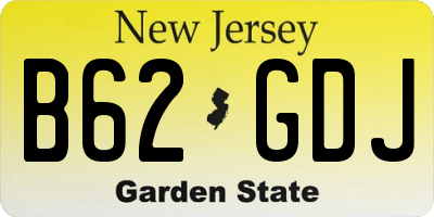 NJ license plate B62GDJ