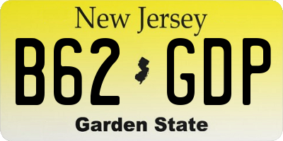 NJ license plate B62GDP