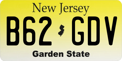 NJ license plate B62GDV
