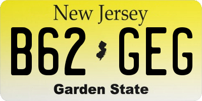 NJ license plate B62GEG