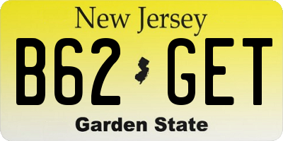 NJ license plate B62GET