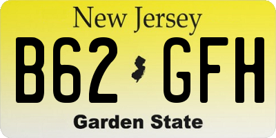 NJ license plate B62GFH