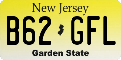 NJ license plate B62GFL