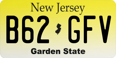 NJ license plate B62GFV