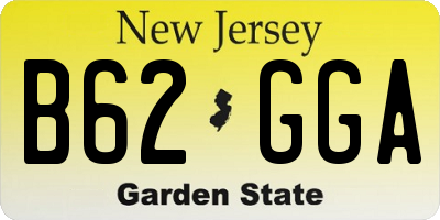 NJ license plate B62GGA
