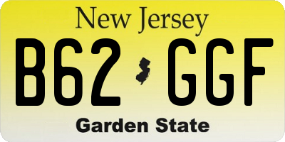 NJ license plate B62GGF