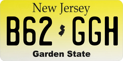 NJ license plate B62GGH