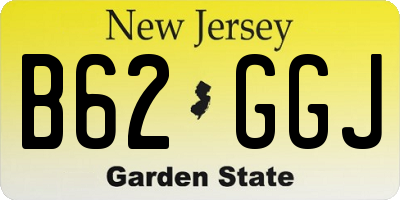 NJ license plate B62GGJ