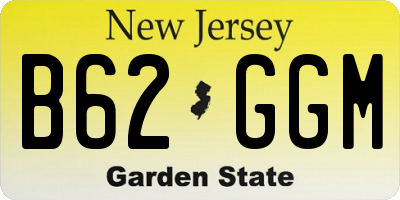 NJ license plate B62GGM