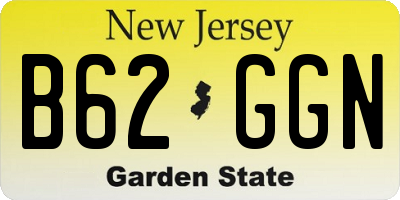 NJ license plate B62GGN