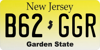 NJ license plate B62GGR