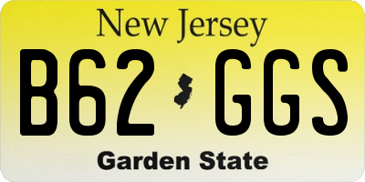 NJ license plate B62GGS