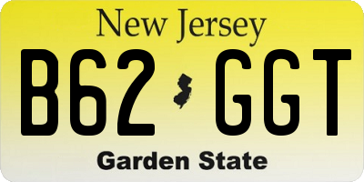 NJ license plate B62GGT