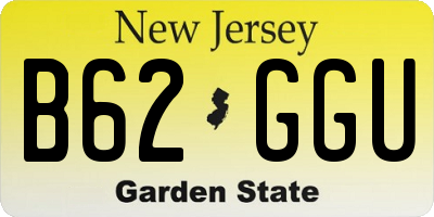 NJ license plate B62GGU