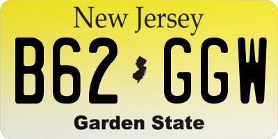 NJ license plate B62GGW