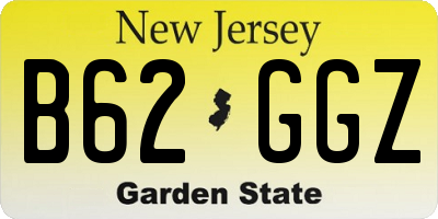 NJ license plate B62GGZ