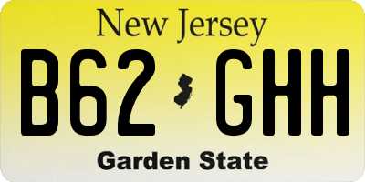 NJ license plate B62GHH