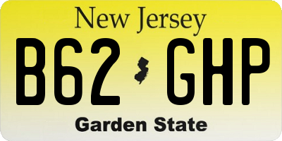 NJ license plate B62GHP
