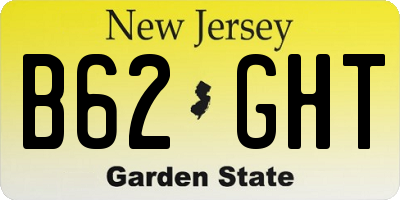 NJ license plate B62GHT