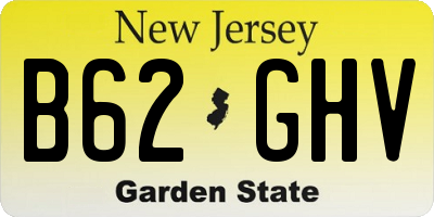 NJ license plate B62GHV