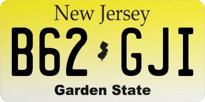 NJ license plate B62GJI