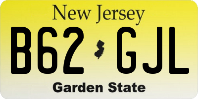NJ license plate B62GJL