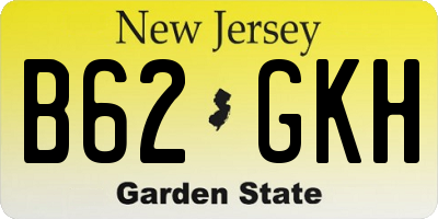 NJ license plate B62GKH