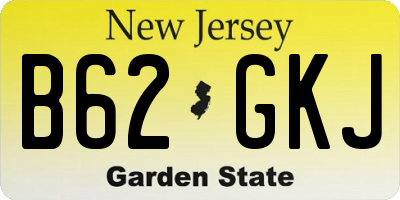 NJ license plate B62GKJ