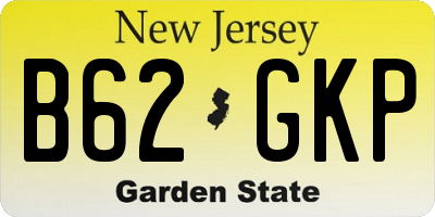 NJ license plate B62GKP