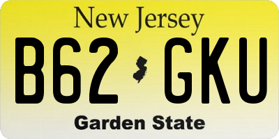 NJ license plate B62GKU