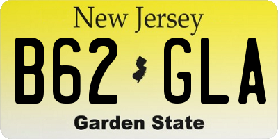 NJ license plate B62GLA
